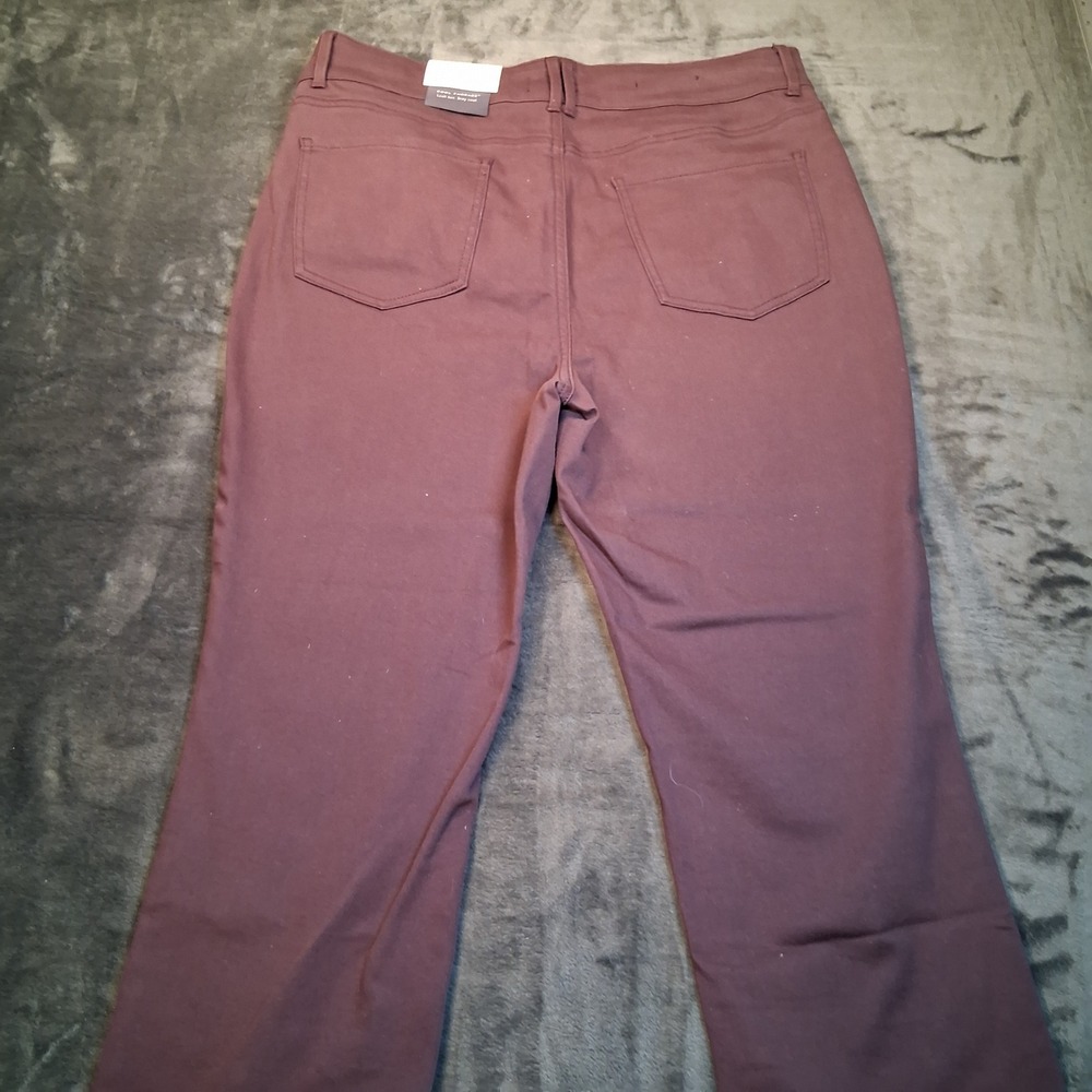 NWT NYDJ Straight‎ Leg Pants Womens 16P Plum Cool Embrace Petite - Picture 4 of 8